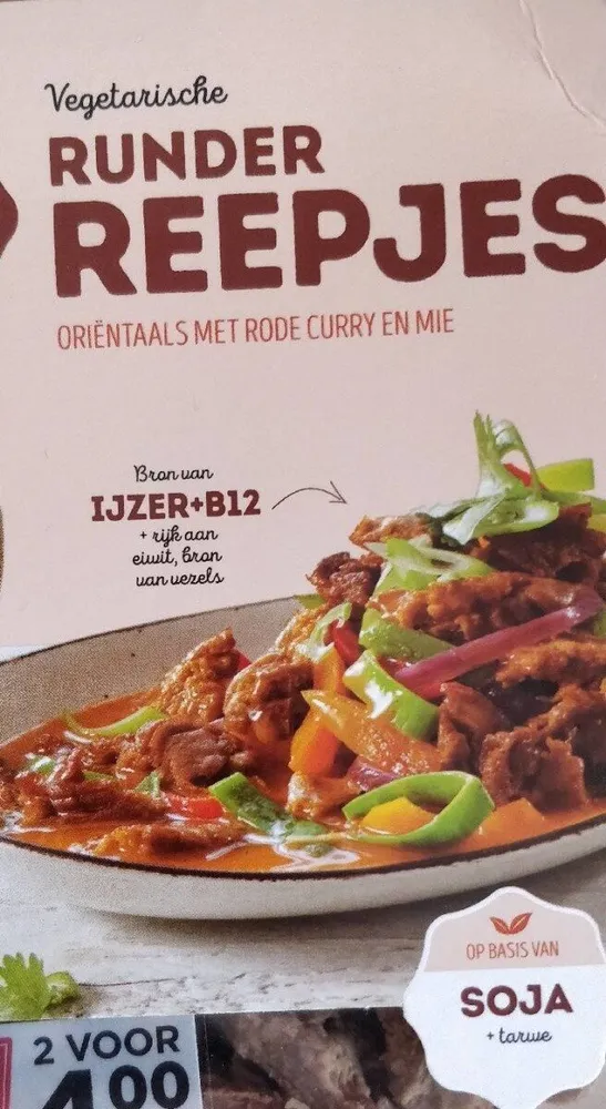 Vegetarische runderreepjes