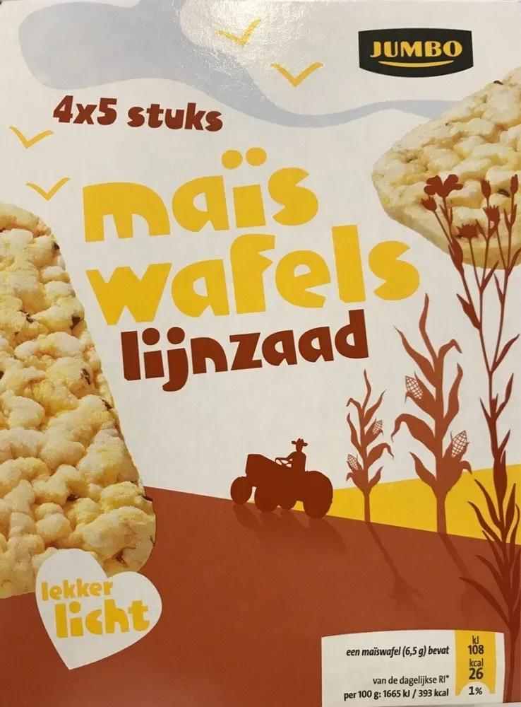 Maïswafels lijnzaad