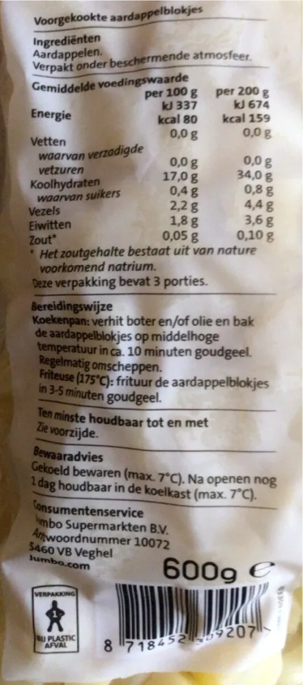 Aardappelblokjes