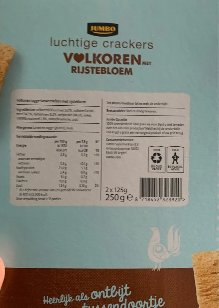 Volkoren crackers