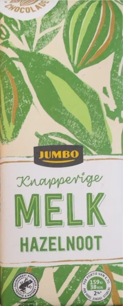 Knapperige melk hazelnoot