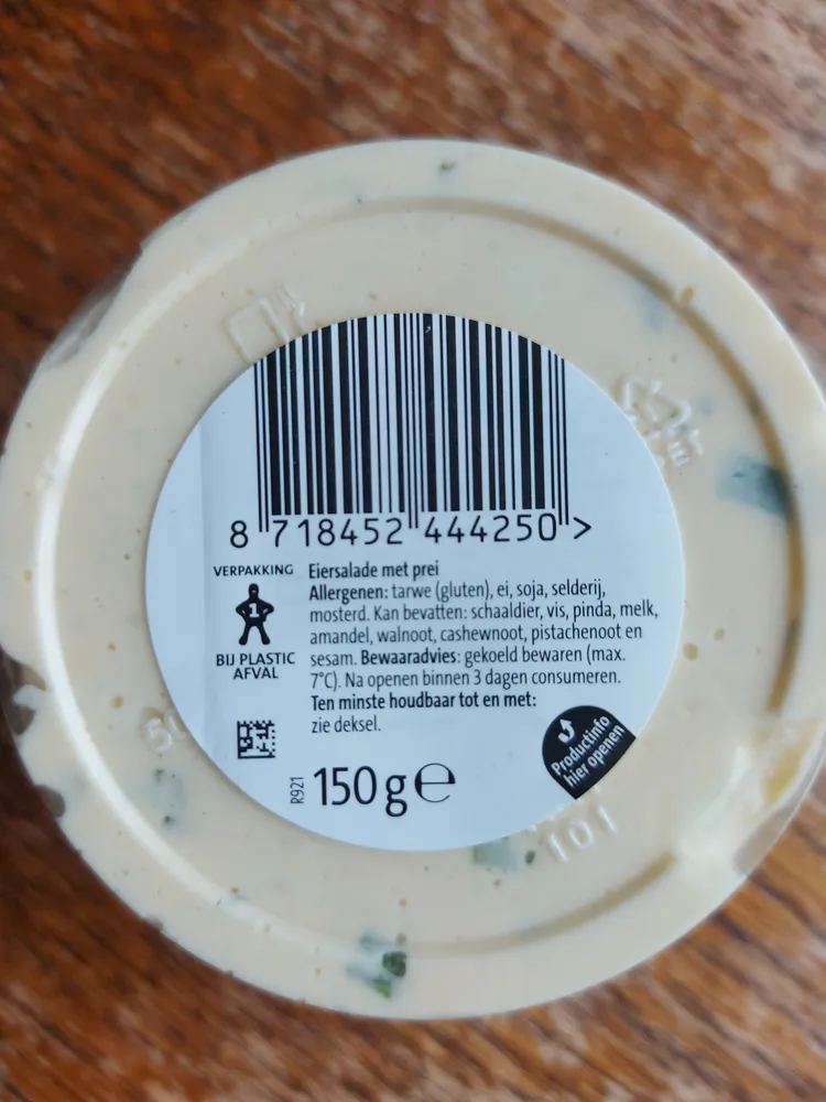 Eiersalade met prei