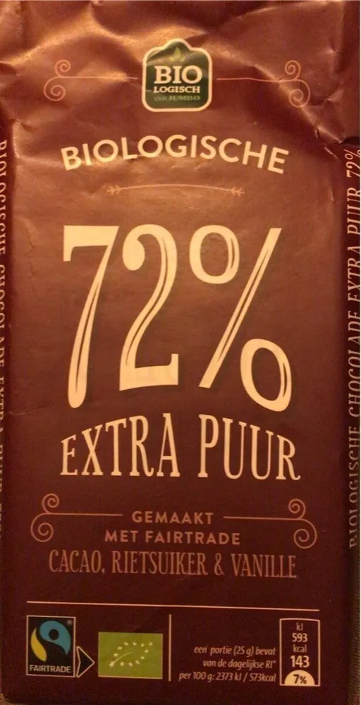 Biologische 72% extra puur