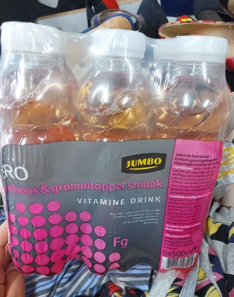 Vitamine drink framboos en granaatappel smaak