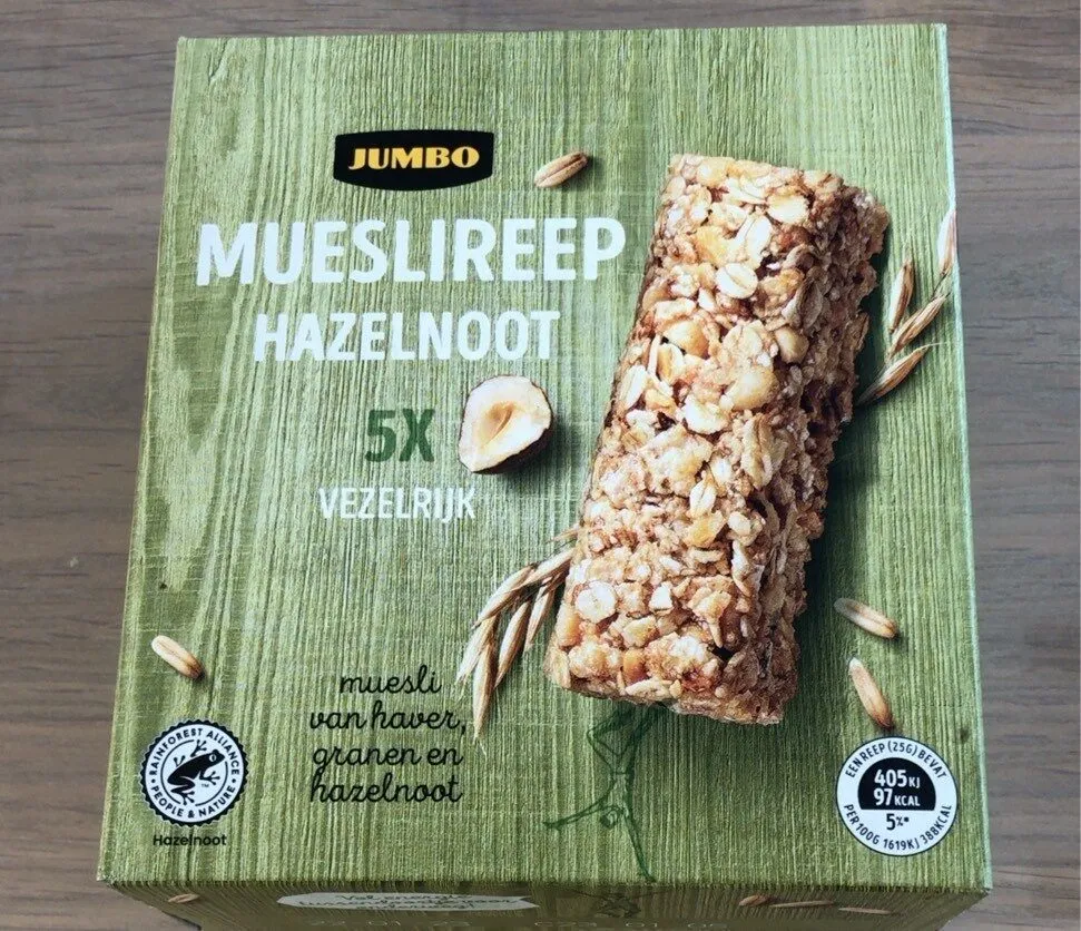 Mueslireep hazelnoot