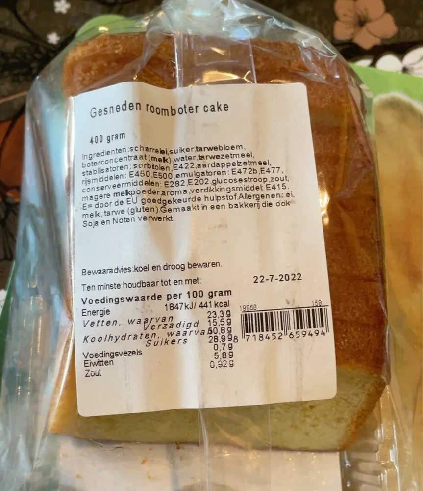 Cake au beurre