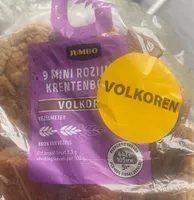 9 mini volkoren tarwe rozijnen