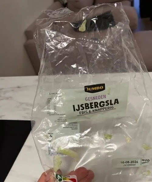 Gesneden ijsbergsla