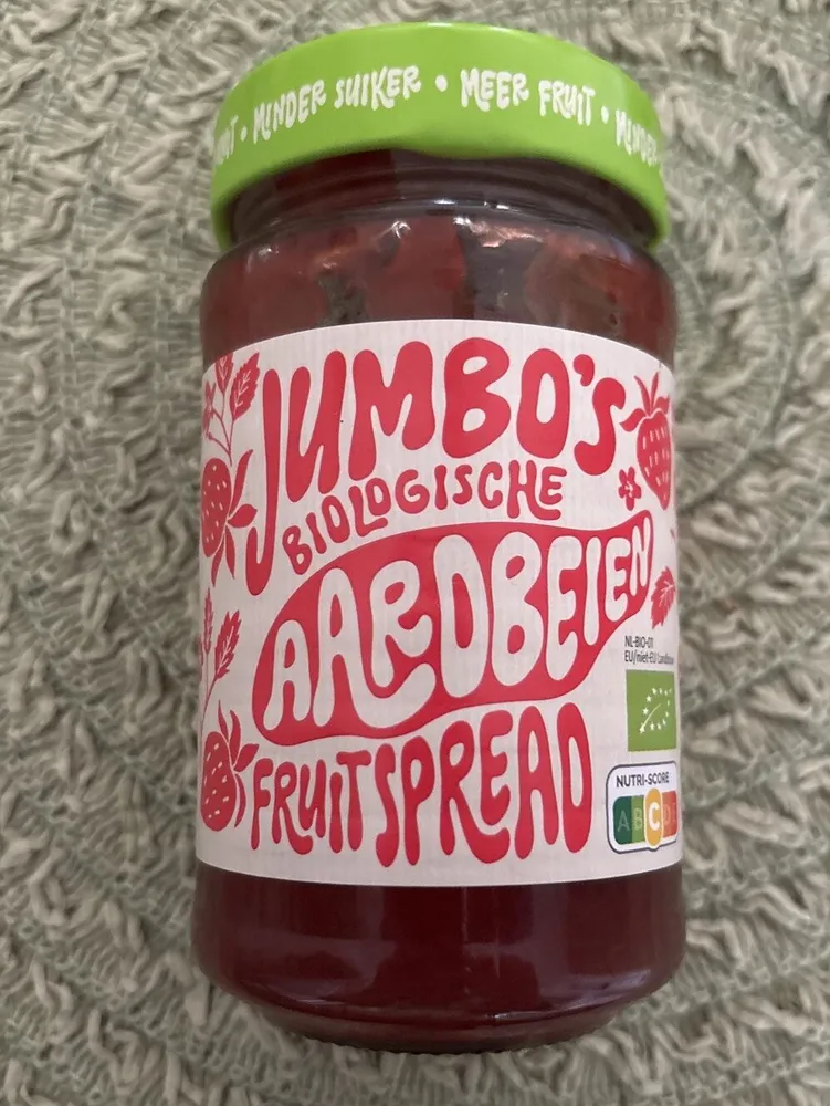 Jumbo's Biologische Aardbeien Fruitspread 250 g
