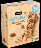 Mueslireep met amandel en toffeesmaak