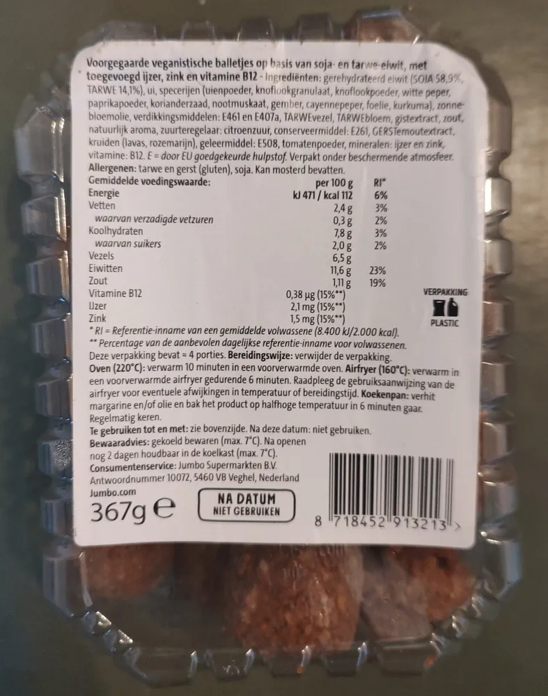 Plantaardige Gehaktballetjes