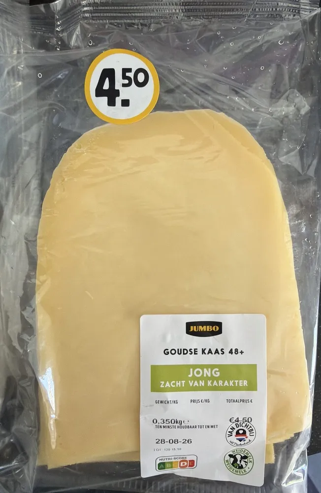 Jumbo Goudse Kaas 48+ Jong Plakken ca. 350 g