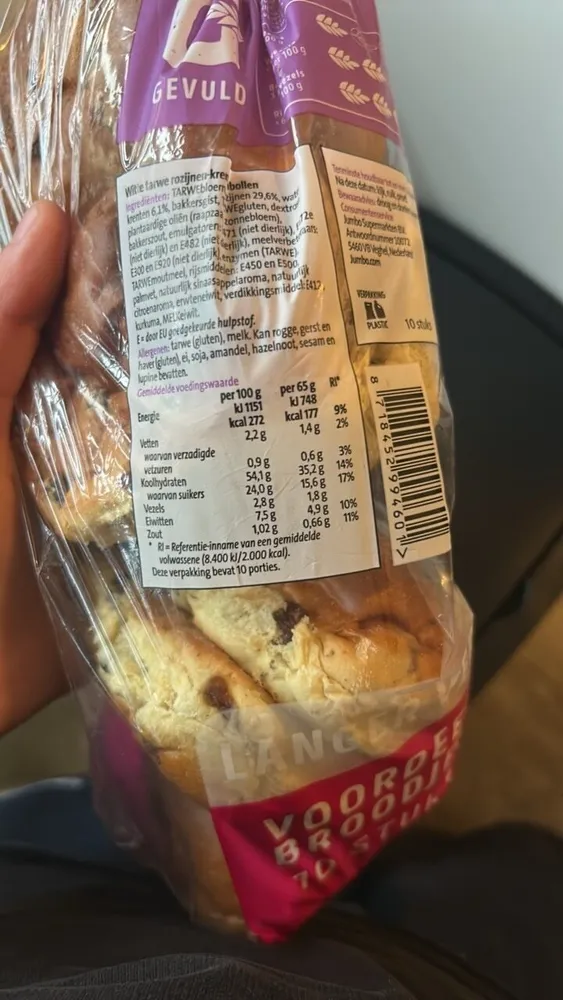 Witte tarwe rozijnen-krentenbollen