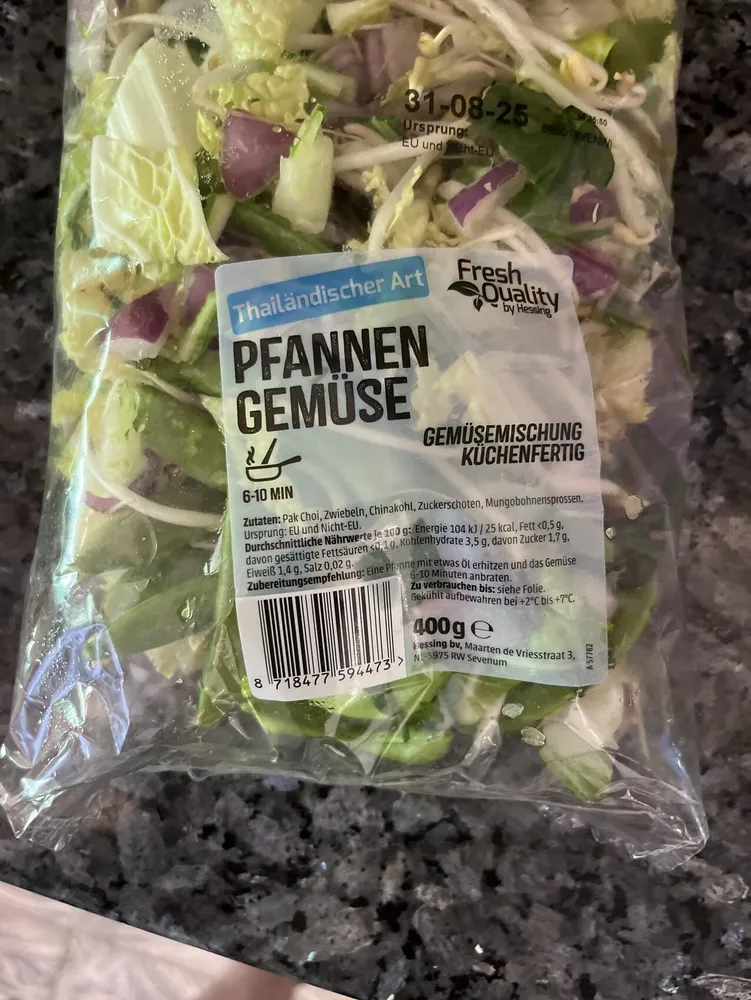 Pfannen Gemüse Thai