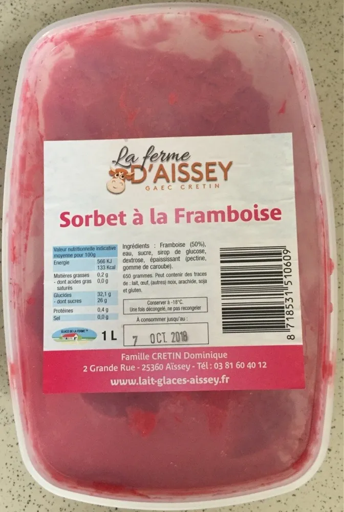 Sorbet à la framboise