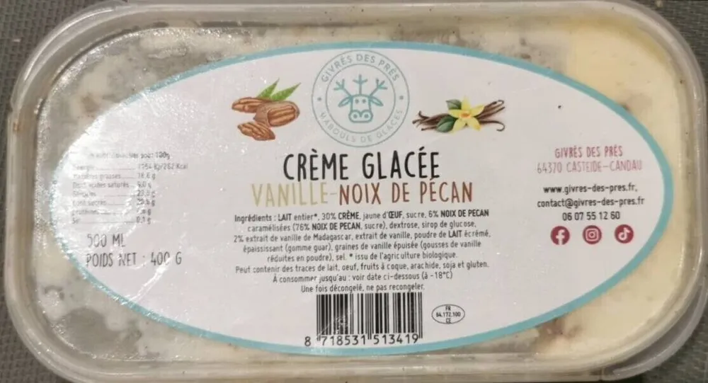 Crème vanille noix de pecan