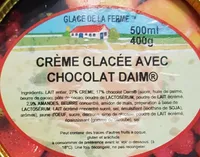 crème glacée avec chocolat Daim