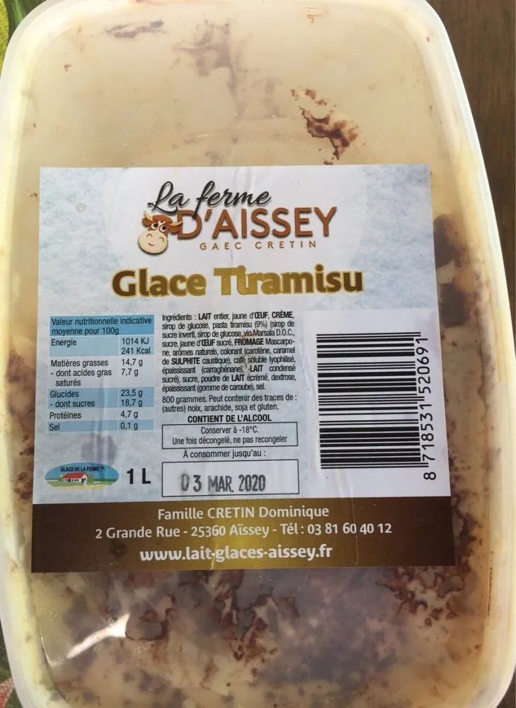 Glace tiramisu