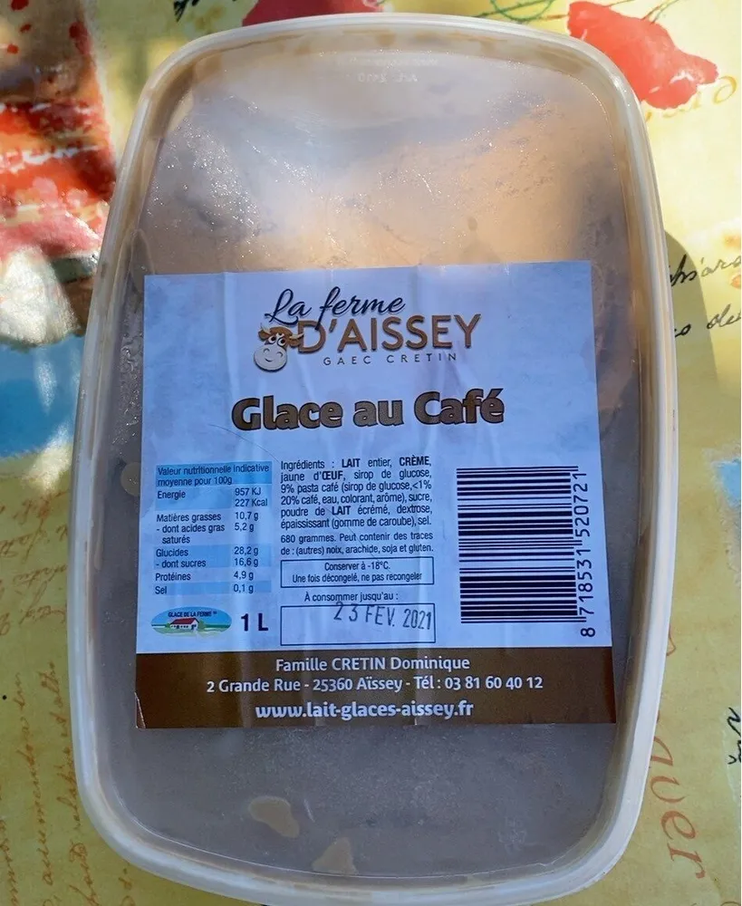 Glace au café artisanale