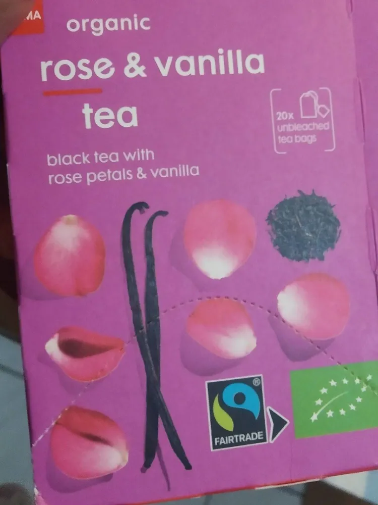 thé noir rose et vanille