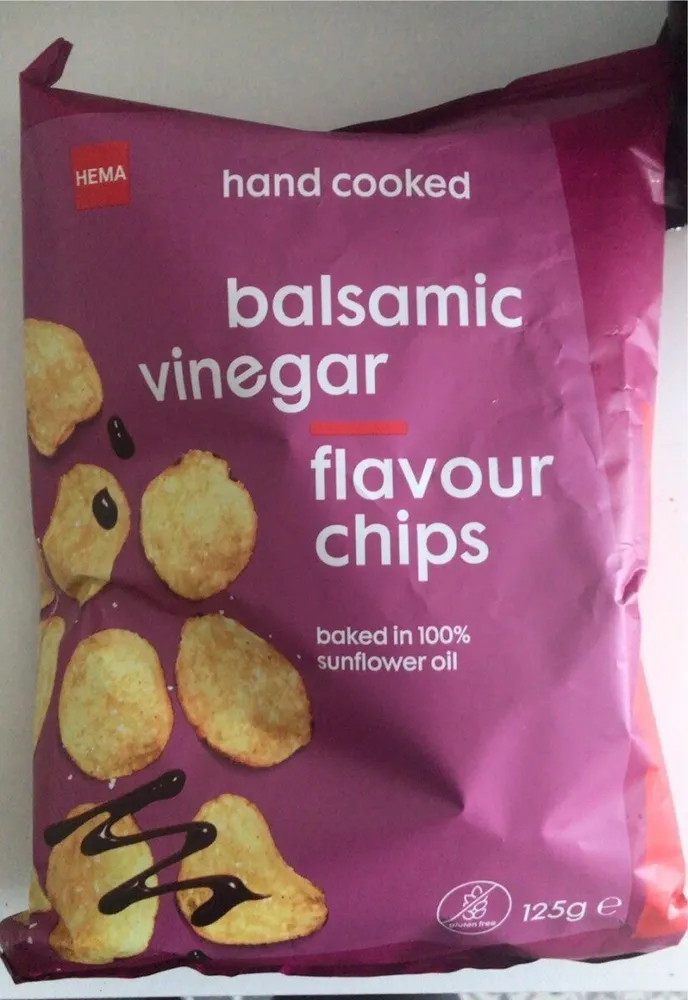 Balsamic vinegar flavour chips