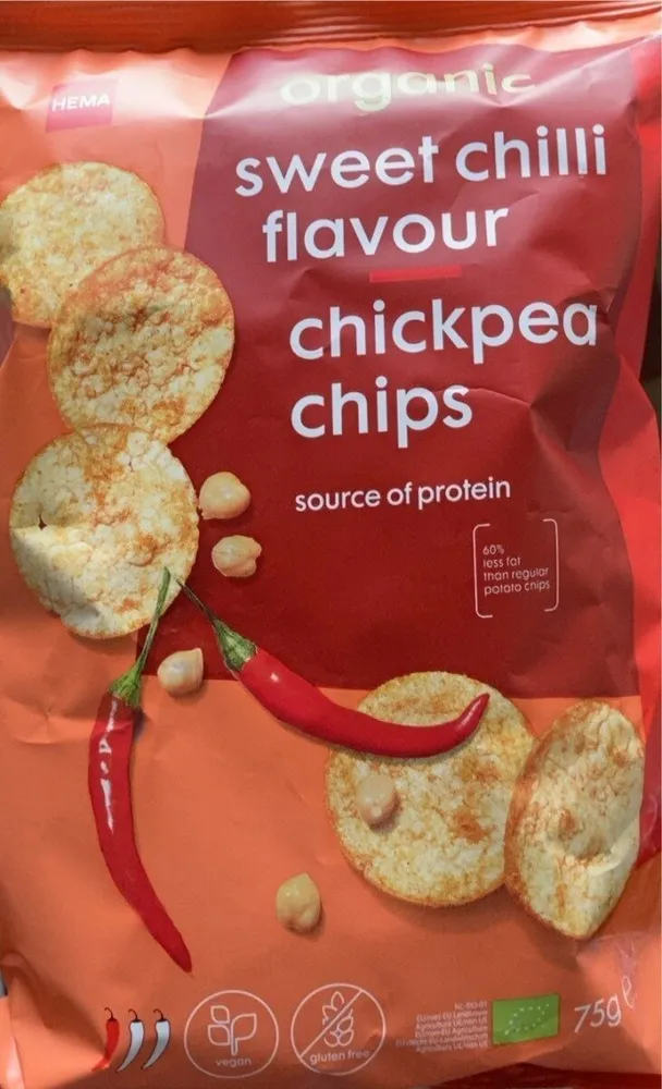 Chickpea chips sweet chili flavour