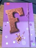 Lettre F en Chocolat au lait spéculoos