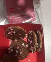 Heart Spinkled Syrup Waffles with Chocolate