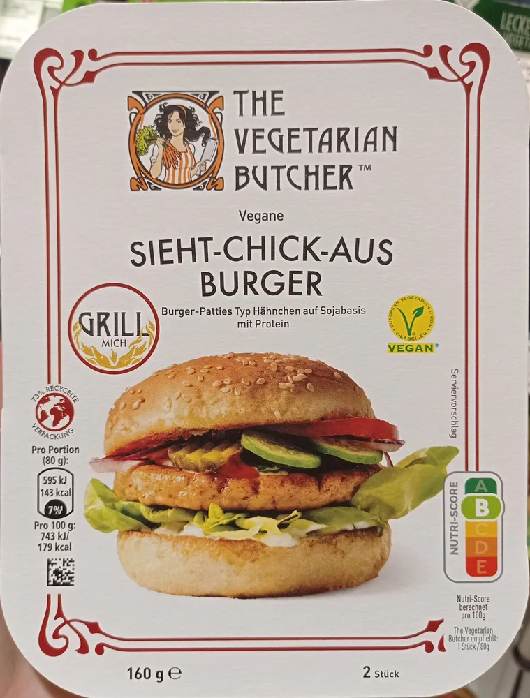 Vegane Sieht-Chick-aus Burger