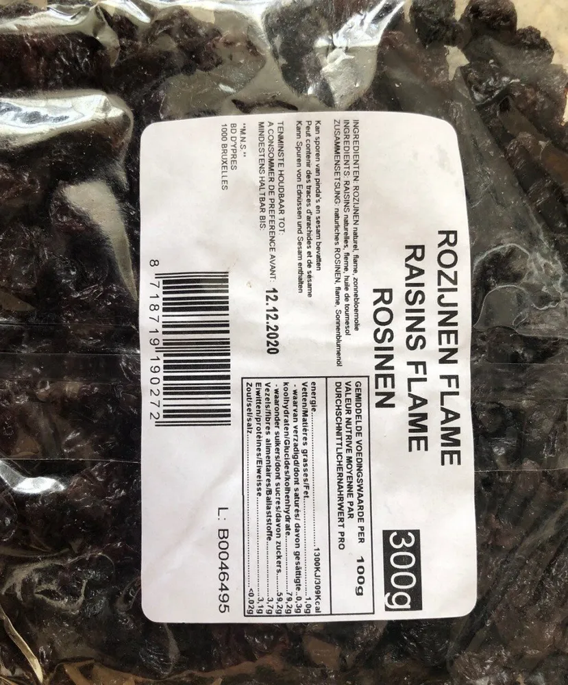 Raisins flame