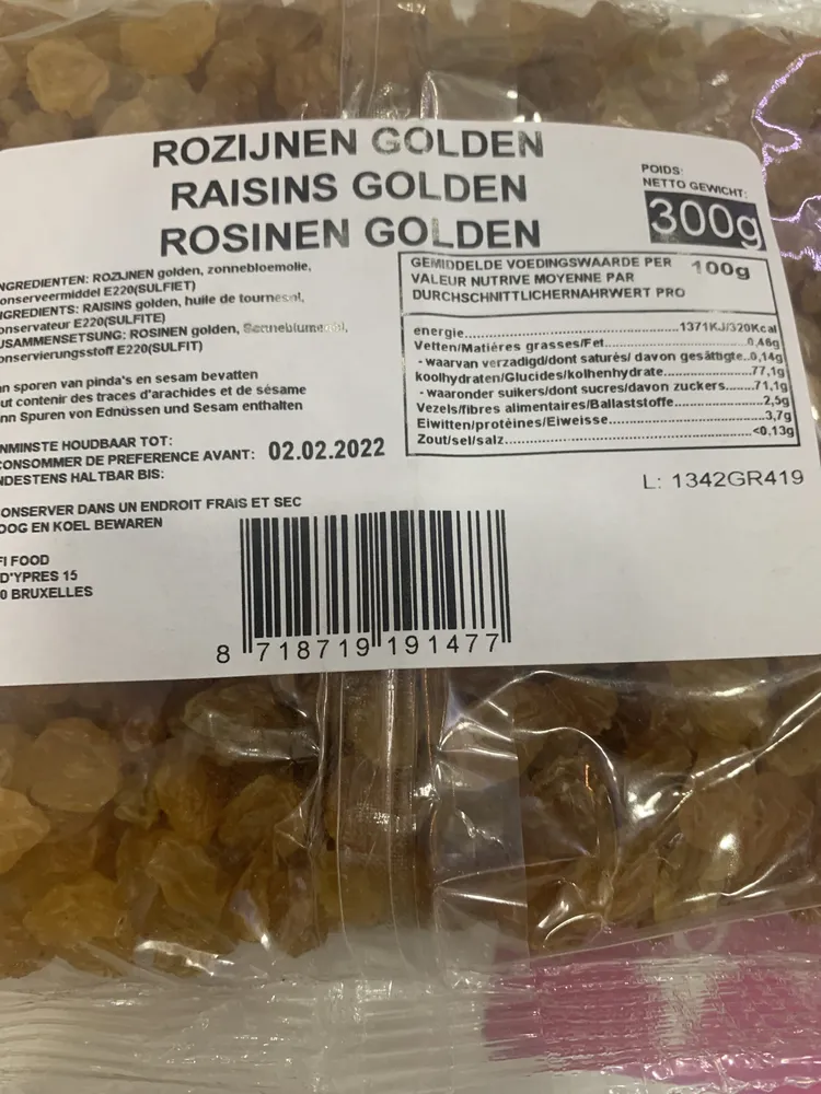 Raisins golden