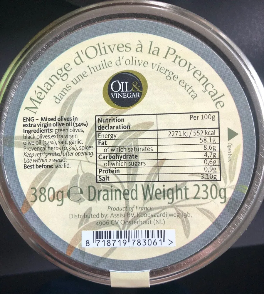 Melàge d'Olives a la Provencale
