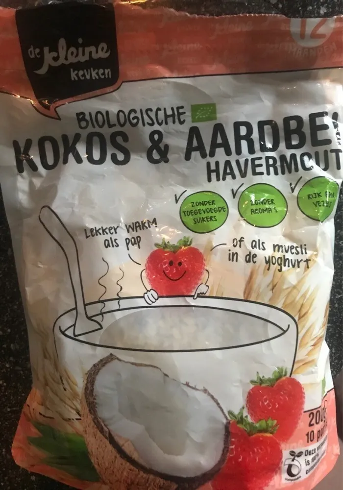 Kokos & aardbei havermout