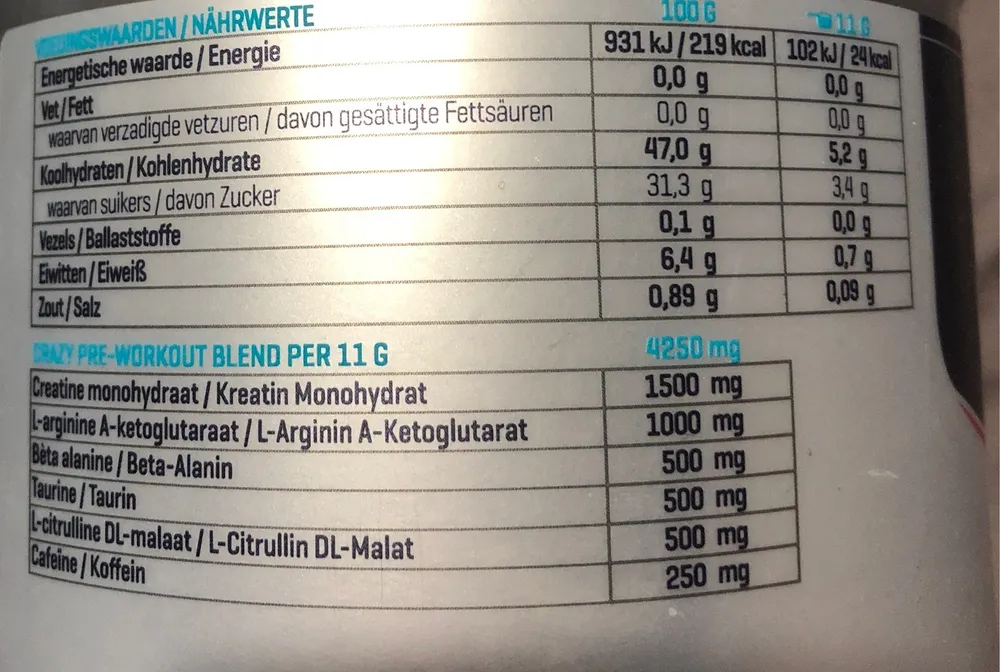 Crazy Pre-workout Booster,Lemon / Orange Sensation