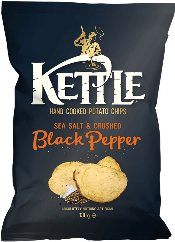 Hand cooked potato chips sea salt & crushed black pepper