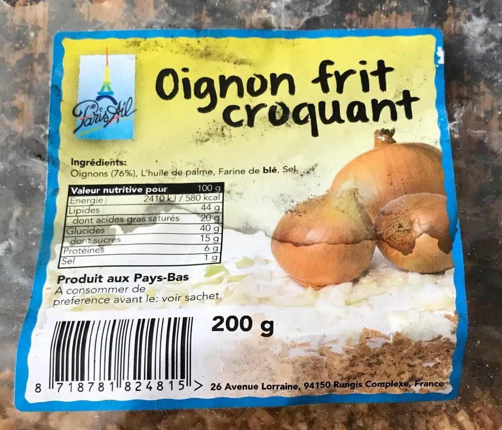 Oignon frit croquant