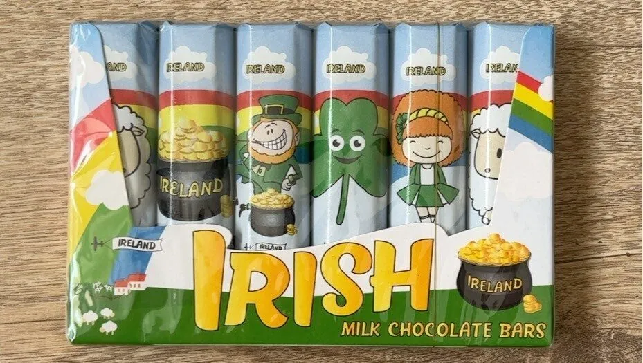 Irish milk chocolate bars