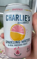 Sparkling water and real pressed fruit