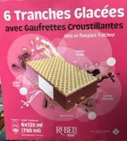 6 Tranches glacées avec gaufrettes croustillantes