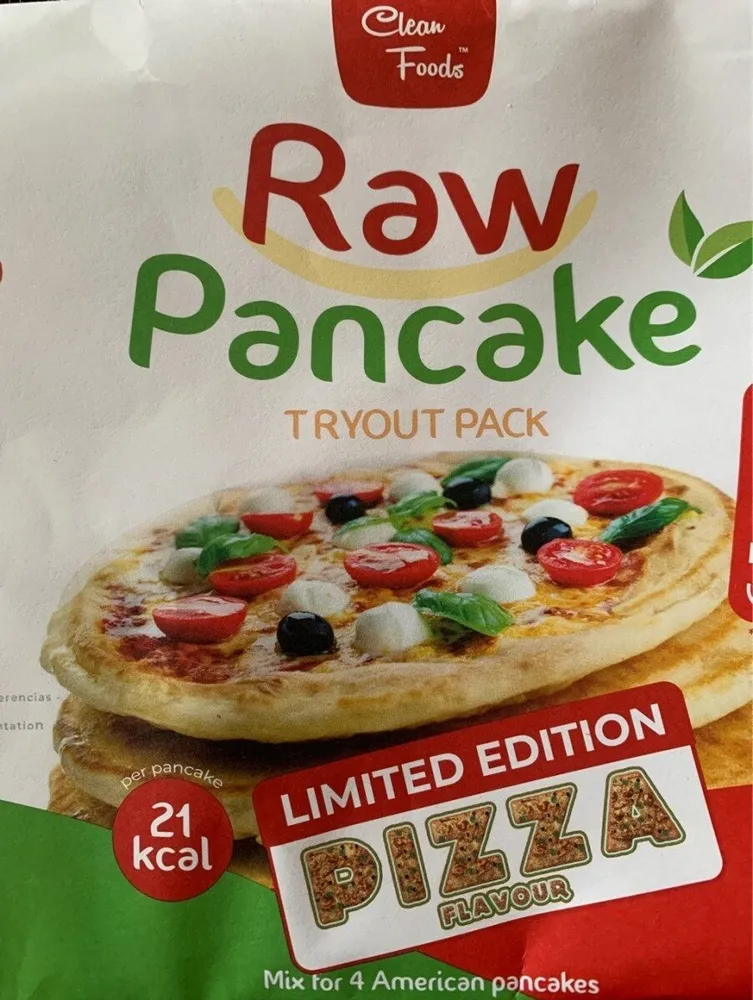 Raw pancakes pizza