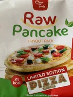 Raw pancakes pizza