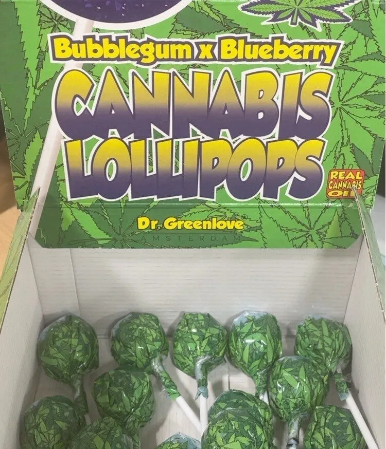 Sucette cannabis saveur myrtille