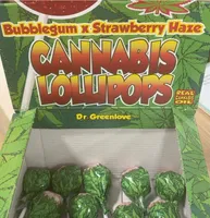 Sucette cannabis saveur fraise