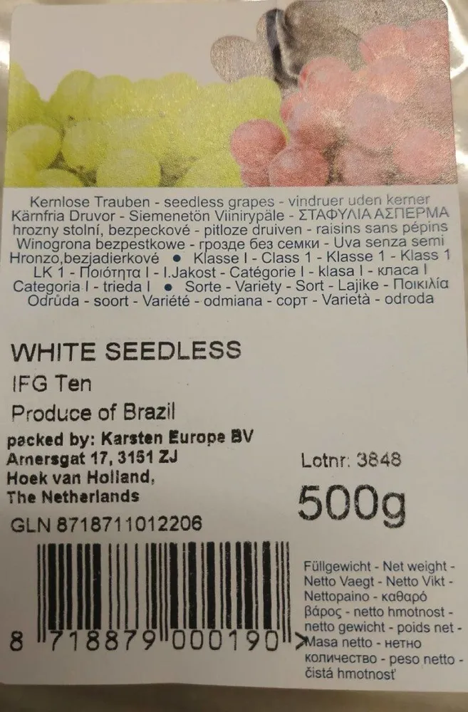 White Seedless Grapes