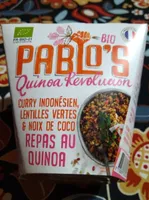 Repas au Quinoa, Curry indonésien, lentilles vertes et coco