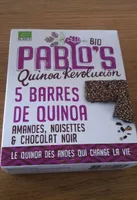 Barre au quinoa, amandes, noisettes et chocolat noir