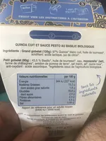 Quinoa Cuit Et Sauce Pesto Au Basilic Biologique