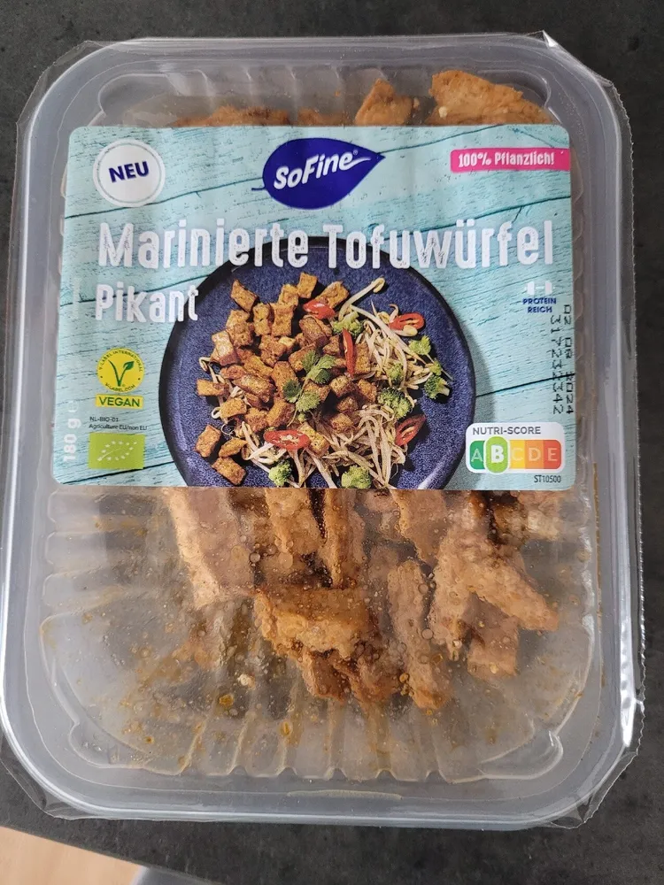 Marinierte Tofuwürfel Pikant
