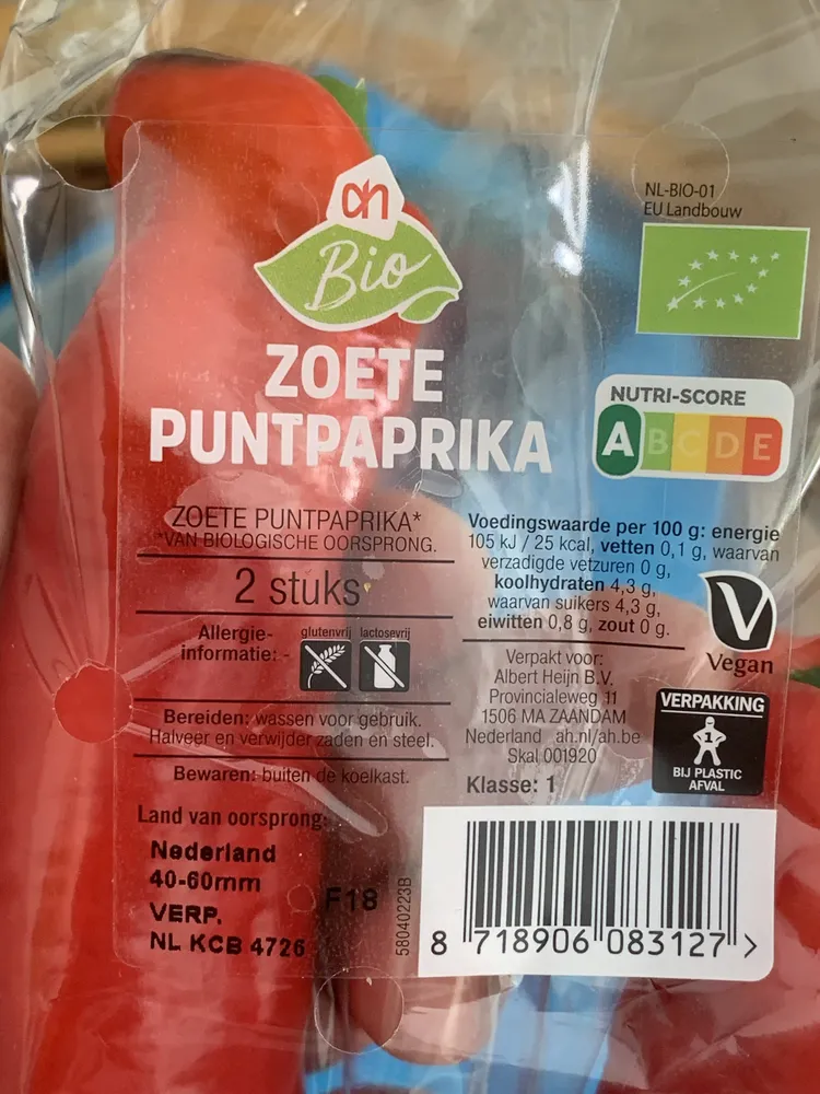 Zoete Puntpaprika
