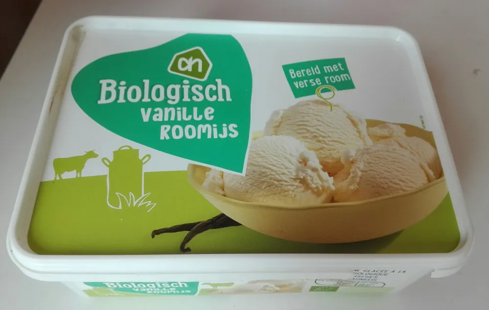 Biologisch vanilleroomijs